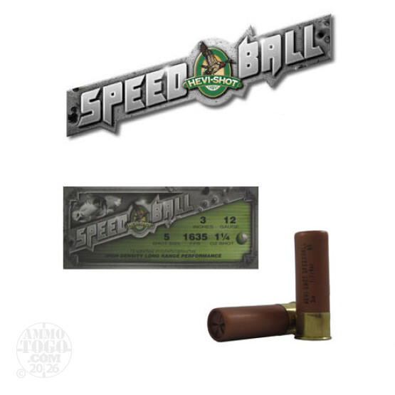 10rds - 12 Gauge Hevi-Shot Speedball 3" 1 1/4oz. #5 Shot Ammo