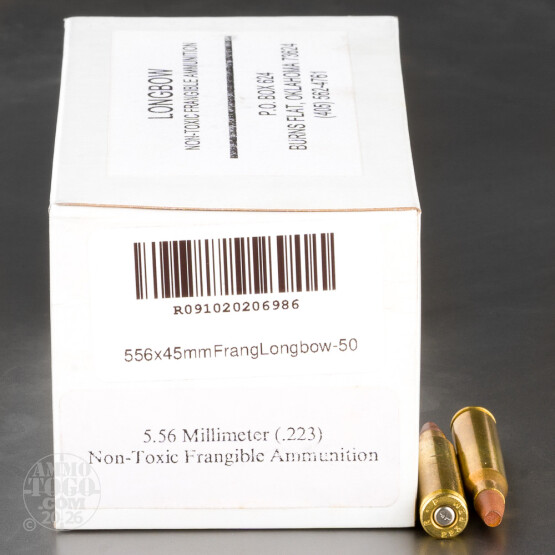 50rds – 5.56x45 Longbow Frangible Ammo