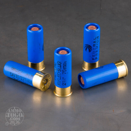 5rds – 12 Gauge Federal LE Tactical 2-3/4" 1oz. TRUBALL Deep Penetrator Rifled Slug Ammo