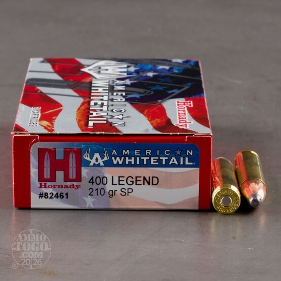 20rds – 400 Legend Hornady American Whitetail 210gr. InterLock Ammo