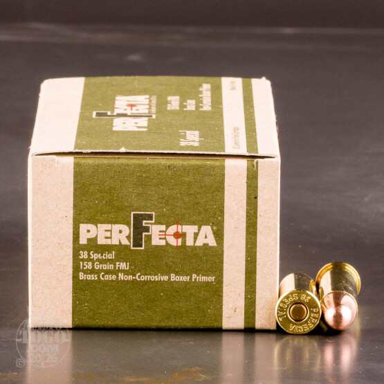 38 Special - 158 gr FMJ - Fiocchi Perfecta - 50 Rounds