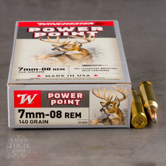 20rds - 7mm-08 Rem. Winchester 140gr. Super-X Power Point Ammo