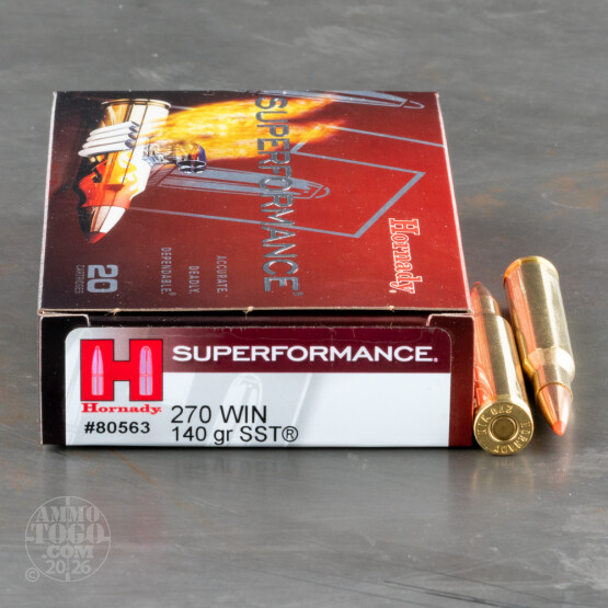 20rds – 270 Win Hornady Superformance 140gr. SST Ammo
