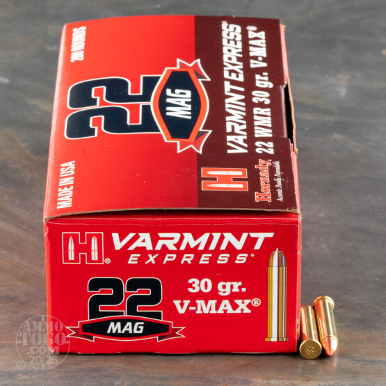 2000rds - 22 WMR Hornady Varmint Express 30gr. V-MAX Ammo