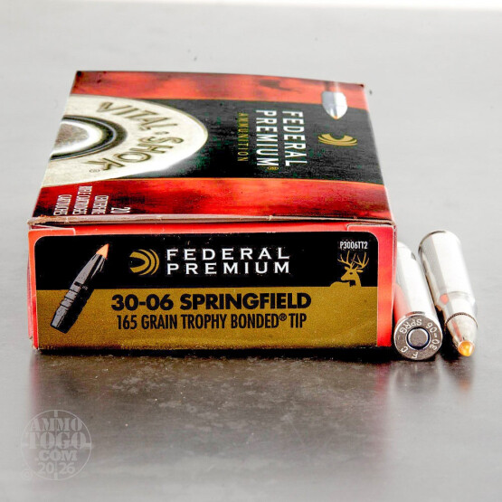 20rds - 30-06 Federal Vital-Shok 165gr. Trophy Bonded Tip Ammo