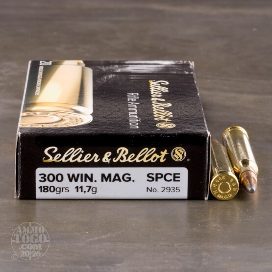 400rds – 300 Win Mag Sellier & Bellot 180gr. SPCE Ammo