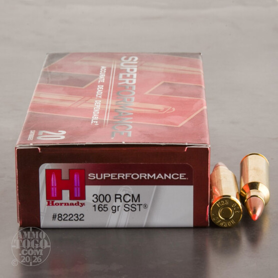 20rds - 300 RCM Hornady Superformance 165gr. SST Ammo