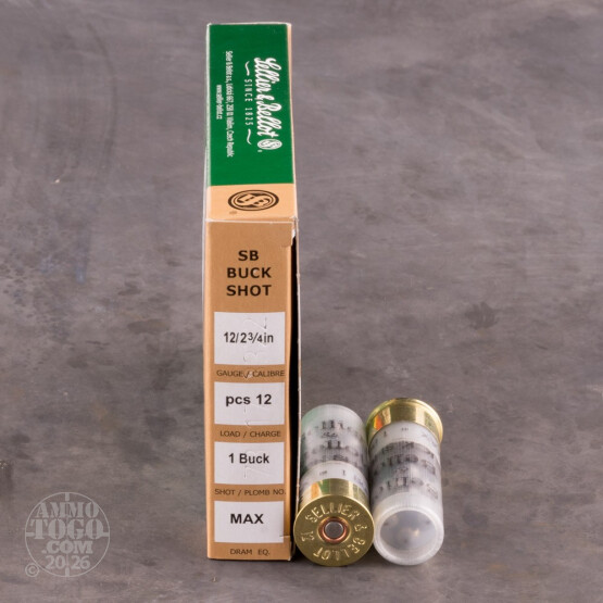250rds - 12 Gauge Sellier and Bellot 2 3/4" 12 Pellet #1 Buckshot Ammo