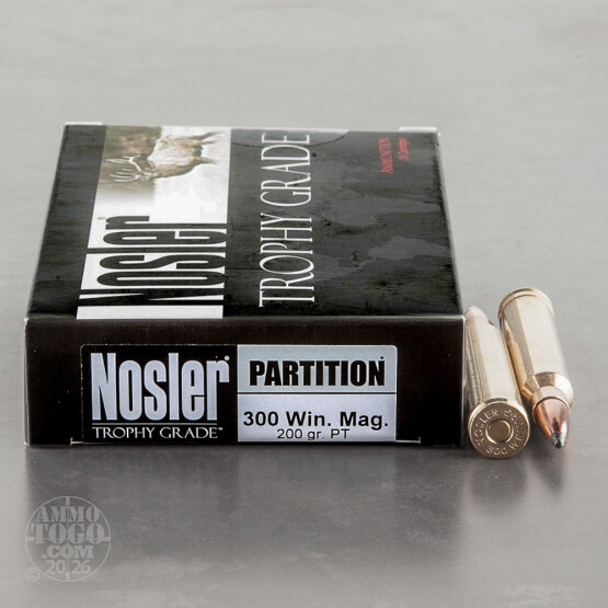 20rds - 300 Win Mag Nosler Trophy Grade 200gr. Nosler Partition SP Ammo
