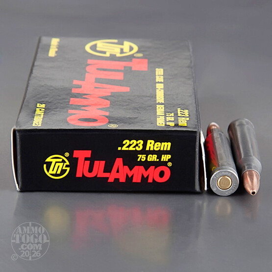 500rds - 223 Tula 75gr. HP Ammo