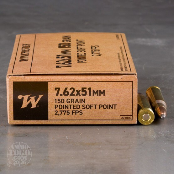 20rds – 7.62x51 Winchester 150gr. PSP Ammo