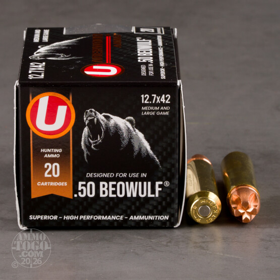 20rds – 50 Beowulf Underwood 350gr. Xtreme Penetrator Ammo
