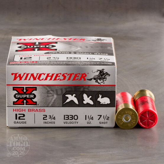 25rds - 12 Gauge Winchester Super-X Upland & Small Game 2-3/4" 1-1/4 Ounce #7-1/2 Shot Ammo