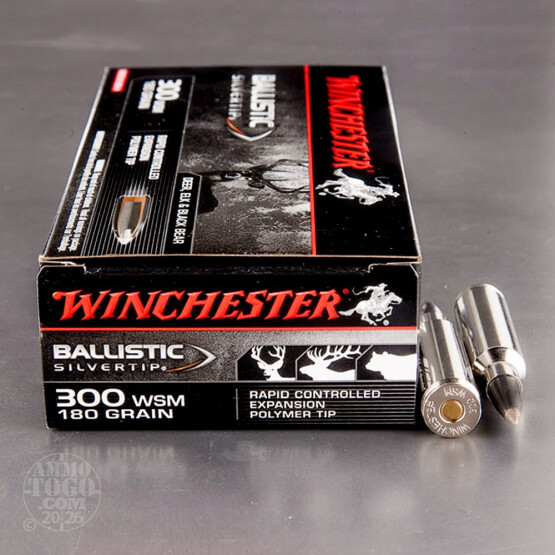 20rds - 300 WSM Winchester Supreme 180gr. Ballistic Silvertip Ammo