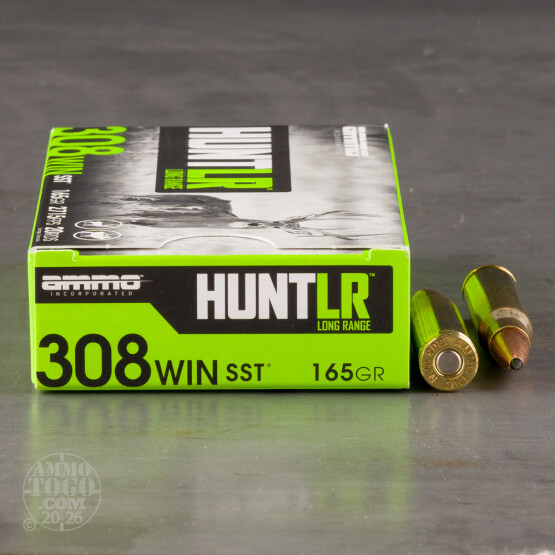 20rds – 308 Win Ammo Inc. Hunt LR 165gr. SST Ammo