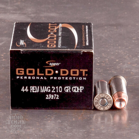 20rds – 44 Mag Speer Gold Dot 210gr. JHP Ammo