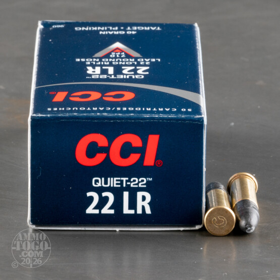 500rds – 22 LR CCI Quiet 40gr. LRN Ammo
