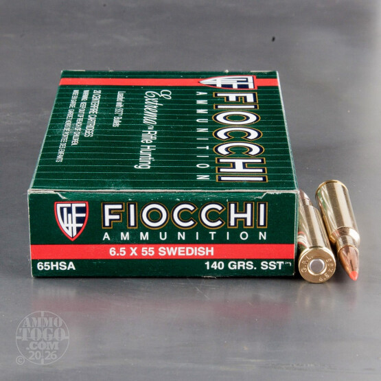 20rds - 6.5x55 Fiocchi 140gr. SST Ammo