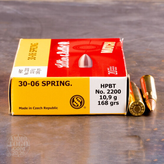 20rds - 30-06 Seller & Bellot 168gr. HPBT Match
