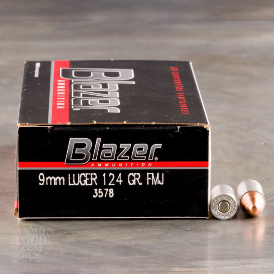 1000rds - 9mm Blazer 124gr. FMJ Ammo