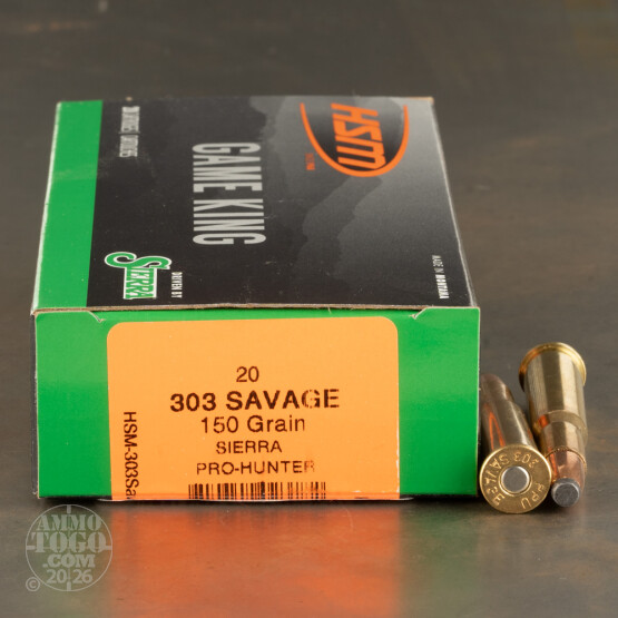 20rds – 303 Savage HSM Game King 150gr. SP Ammo