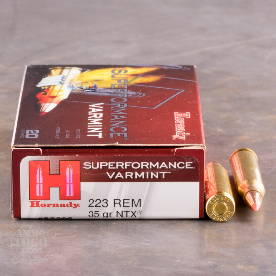 20rds – 223 Rem Hornady Superformance 35gr. NTX Ammo
