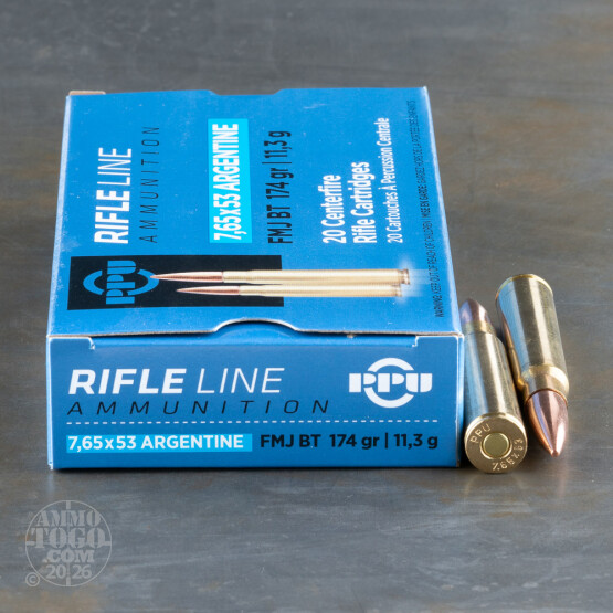 20rds - 7.65 Argentine Prvi Partizan 174gr. FMJ Ammo