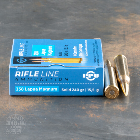 10rds – 338 Lapua Magnum Prvi Partizan 240gr. Solid Copper Ammo