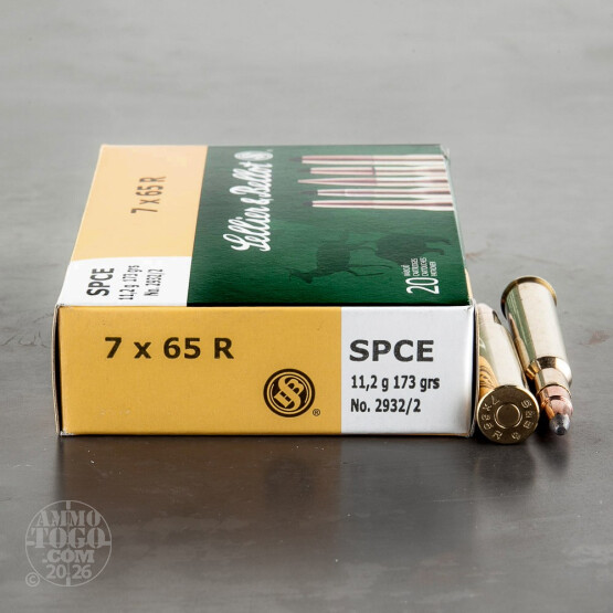 20rds - 7x65 Rimmed Sellier & Bellot 173gr. SPCE Ammo