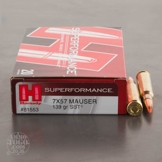 20rds - 7mm Mauser Hornady 139gr. SST Superformance Ammo