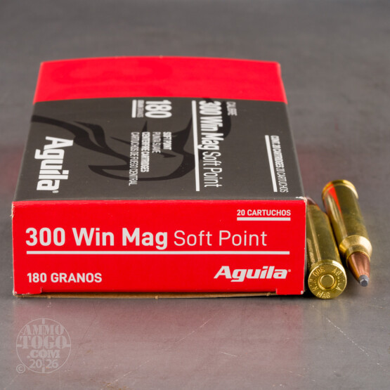 20rds – 300 Win Mag Aguila 180gr. SP Ammo