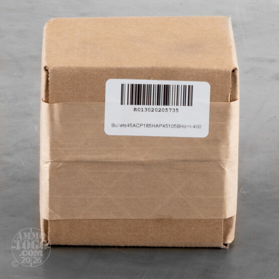 400pcs - 45 ACP Hornady 185gr. HAP Bullets