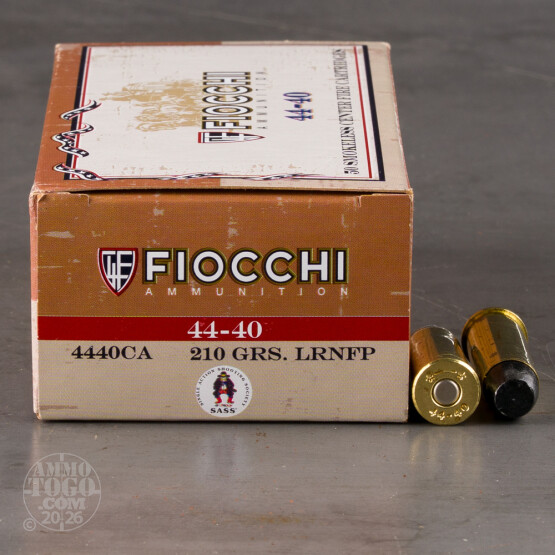 50rds – 44-40 Fiocchi Cowboy Action 210gr. LRN-FP Ammo