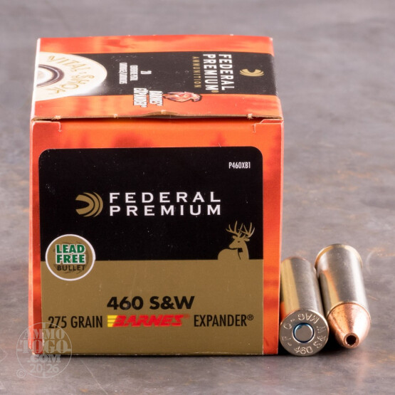 20rds - 460 S&W Mag Federal Vital-Shok 275gr. Barnes Expander HP Ammo