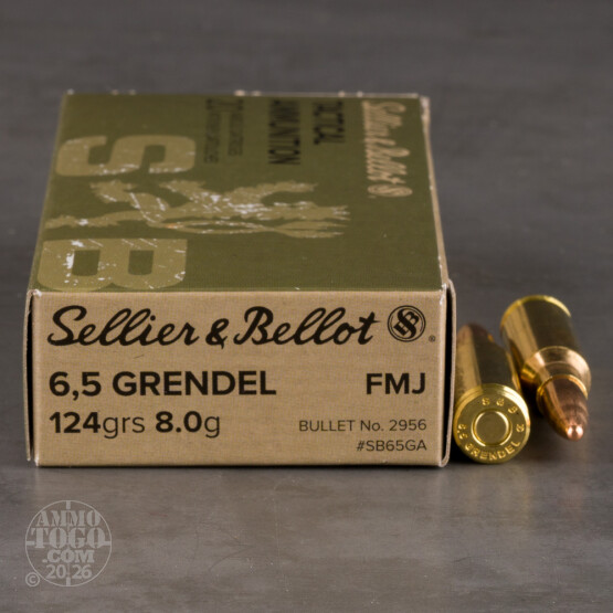 20rds – 6.5 Grendel Sellier & Bellot 124gr. FMJ Ammo