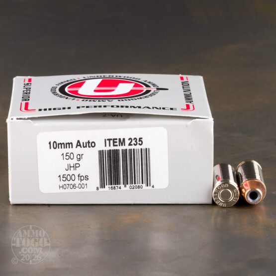 20rds – 10mm Underwood 150gr. JHP Ammo