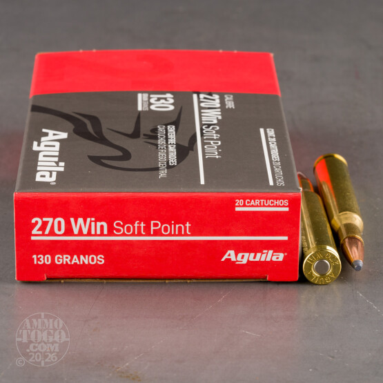 20rds – 270 Win Aguila 130gr. SP Ammo