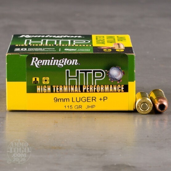 20rds – 9mm +P Remington HTP 115gr. JHP Ammo