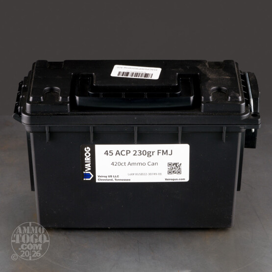 420rds – 45 ACP Vairog 230gr. FMJ Ammo in Field Box