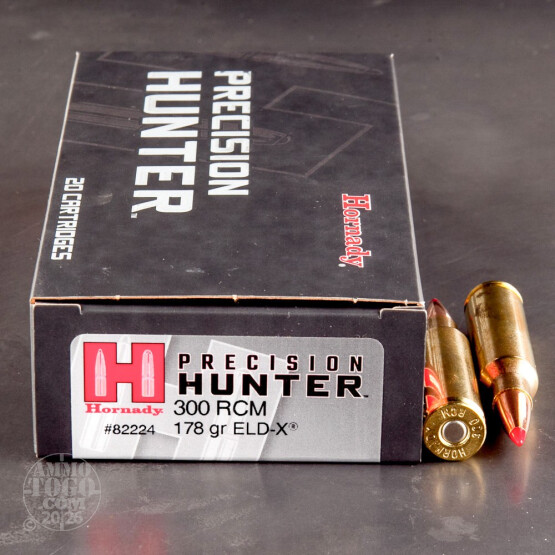 20rds - 300 RCM Hornady Precision Hunter 178 Grain ELD-X Ammo