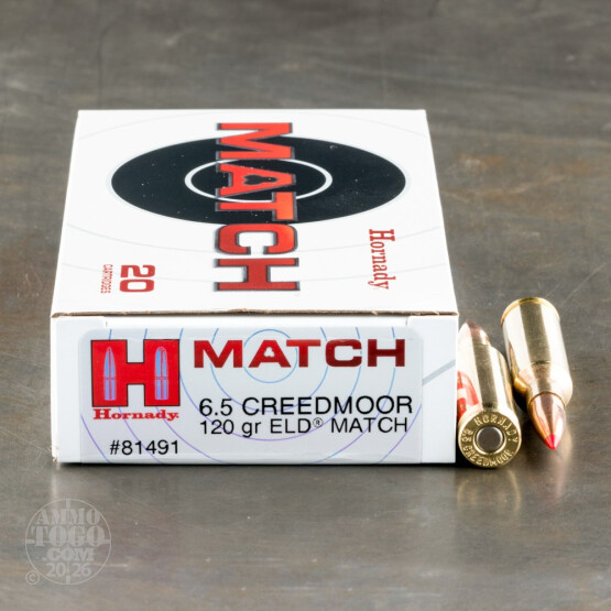20rds – 6.5 Creedmoor Hornady 120gr. ELD Match Ammo