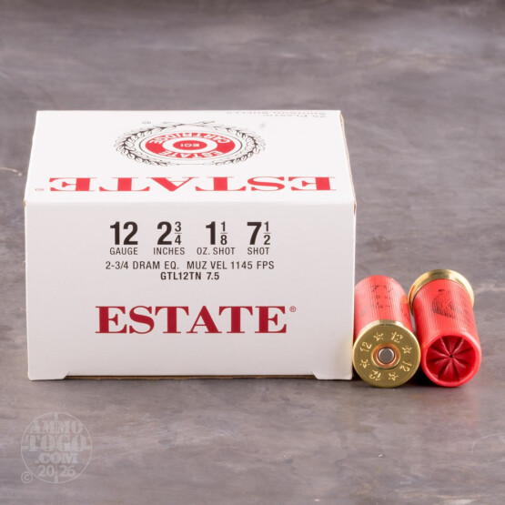 250rds - 12 Gauge Estate Cartridge 2-3/4" 1-1/8oz. #7-1/2 Shot Ammo