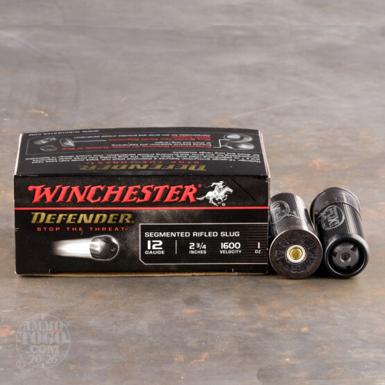 10rds – 12 Gauge Winchester Defender 2 -3/4" 1oz. PDX1 Segmented Rifled Slug Ammo