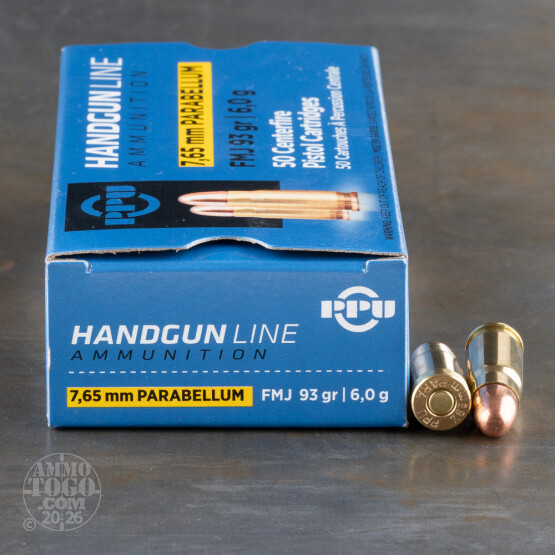 50rds – 30 Luger Prvi Partizan 93gr. FMJ Ammo