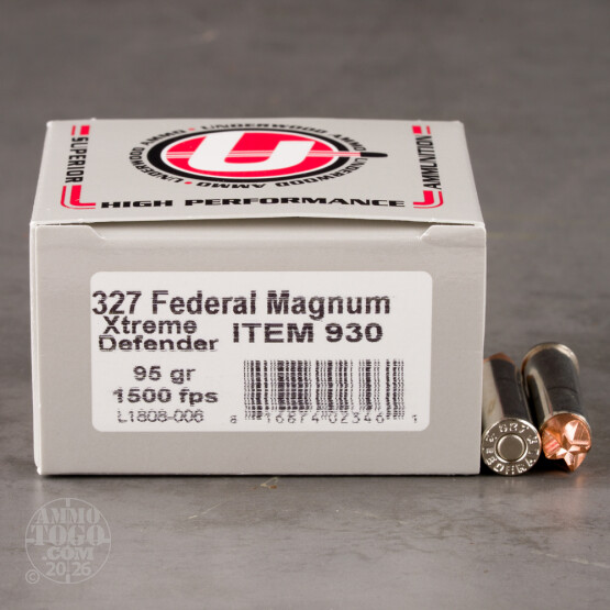 20rds – 327 Federal Magnum Underwood 95gr. Xtreme Defender Ammo