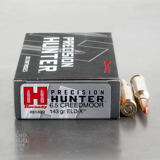 200rds – 6.5 Creedmoor Hornady Precision Hunter 143gr. ELD-X Ammo
