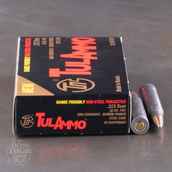 20rds – 223 Rem Tula 55gr. FMJ Ammo