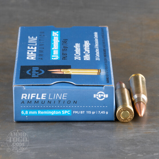 20rds – 6.8 SPC Prvi Partizan 115gr. FMJBT Ammo