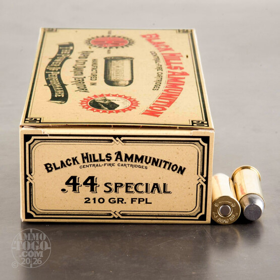 50rds - 44 Special Black Hills 210gr. New Seconds FPL Ammo
