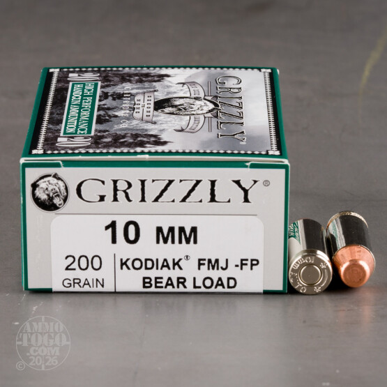 20rds – 10mm Grizzly 200gr. FMJ FP Ammo